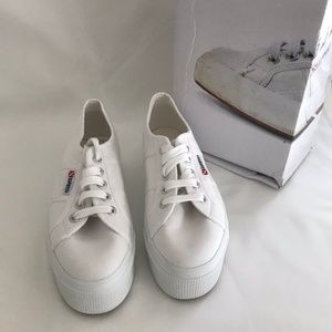 Superga White Platform Sneaker